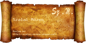 Szalai Mózes névjegykártya