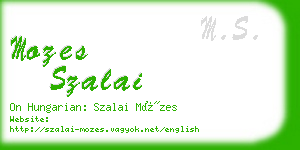 mozes szalai business card